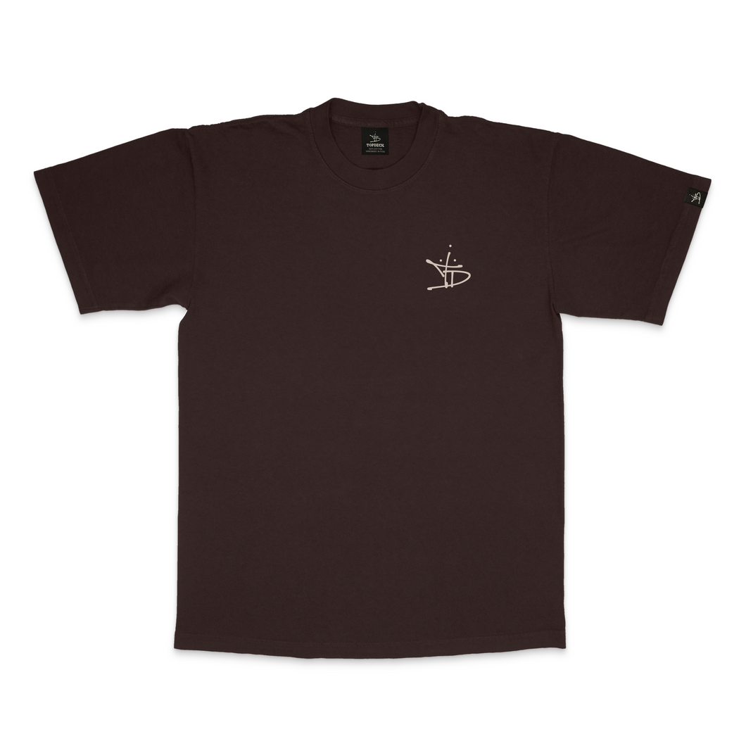 T-shirt marron foncé