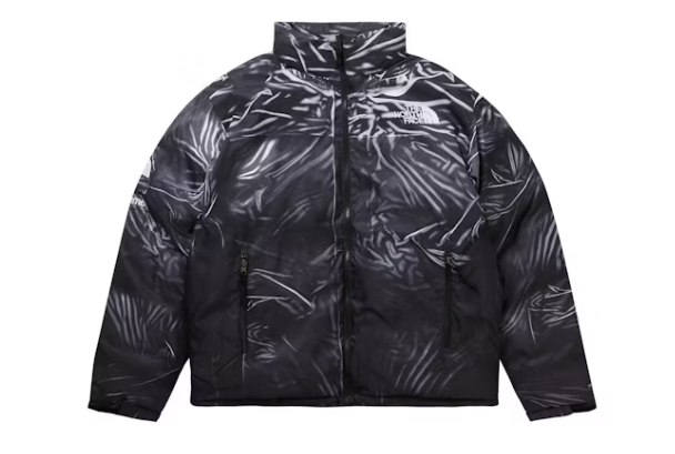 Veste trompe-l'œil Supreme The North Face imprimée Nuptse Noir