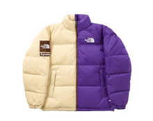 Load image into Gallery viewer, Supreme The North Face Split Nuptse Jacket Tan
