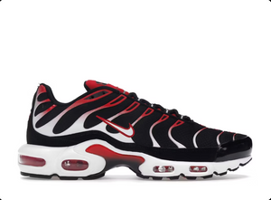 Nike Air Max Plus Black White University Red