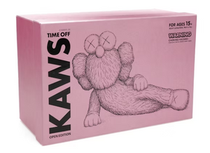 Figurine en vinyle KAWS TIME OFF rose