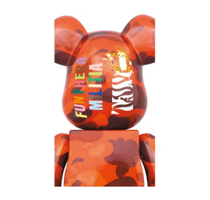 Ensemble Bearbrick x BAPE Camo Tiger 100 % et 400 % rouge