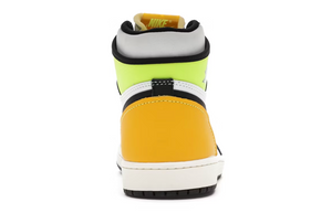 Jordan 1 Retro High Blanc Noir Volt Université Or