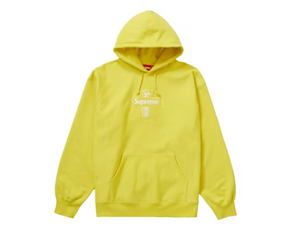 Sweat à capuche Supreme Cross Box Logo Citron