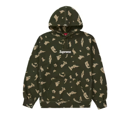 Sweat à capuche Supreme Box Logo (FW21) Olive Russian Camo