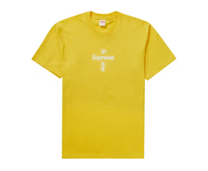 Supreme Cross Box Logo Tee Yellow