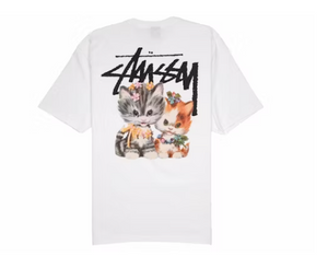 T-shirt Stussy Kittens blanc