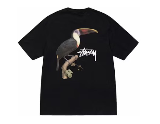 T-shirt Stussy Toucan Noir