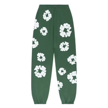 Charger l&#39;image dans la galerie, Pantalon de survêtement Denim Tears The Cotton Wreath vert 
