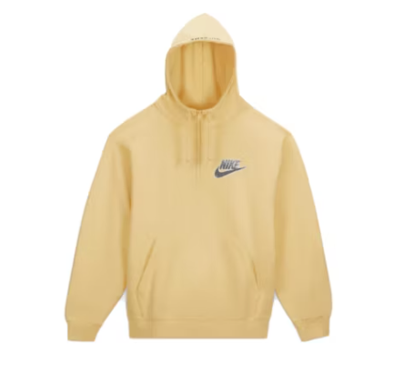 Sweat à capuche demi-zip Supreme Nike Jaune pâle