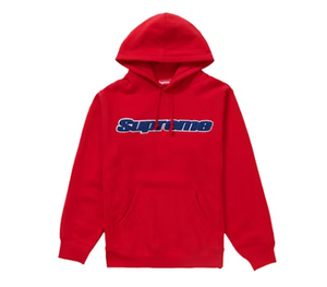 Sweat à capuche Supreme Chenille Rouge