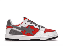 Charger l&#39;image dans la galerie, A Bathing Ape BAPE SK8 Sta Blanc Rouge
