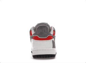 A Bathing Ape Bape SK8 Sta White Red