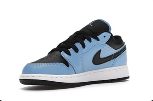 Jordan 1 Low Bleu Université Noir (GS)