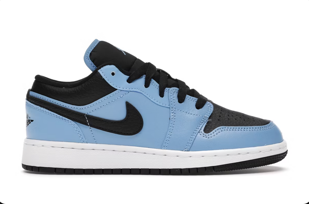 Jordan 1 Low Bleu Université Noir (GS)