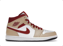 Load image into Gallery viewer, Jordan 1 Mid Light Curry Cardinal
