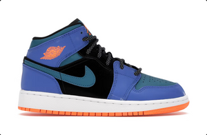 Jordan 1 Mid Racer Blue Green Abyss (GS)