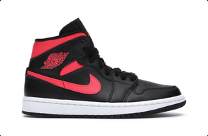 Jordan 1 Mid Noir Sirène Rouge