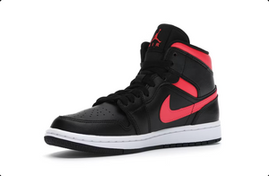 Jordan 1 Mid Noir Sirène Rouge