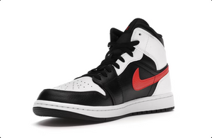 Jordan 1 Mid Noir Chili Rouge Blanc