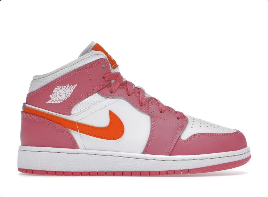 Jordan 1 Mid Pinksicle Safety Orange