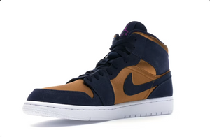 Jordan 1 Mid Obsidian Ocre du désert