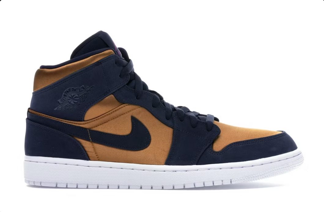 Jordan 1 Mid Obsidian Ocre du désert