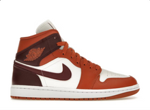 Charger l&#39;image dans la galerie, Jordan 1 Mid Dusty Peach Bordeaux Nuit
