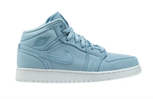 Jordan 1 Mid Canvas Bleu Glacier