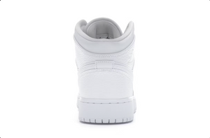 Jordan 1 Mid Triple White Cuir vieilli