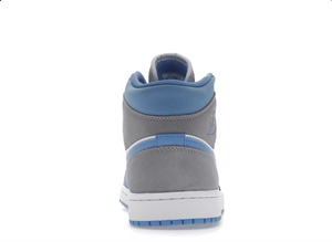 Jordan 1 Mid Bleu Université Gris