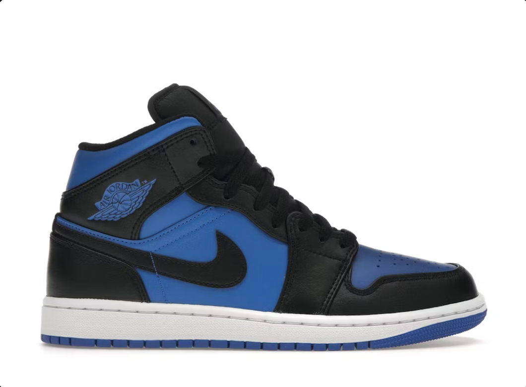 Jordan 1 Mid Noir Bleu Royal