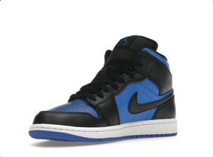 Jordan 1 Mid Noir Bleu Royal