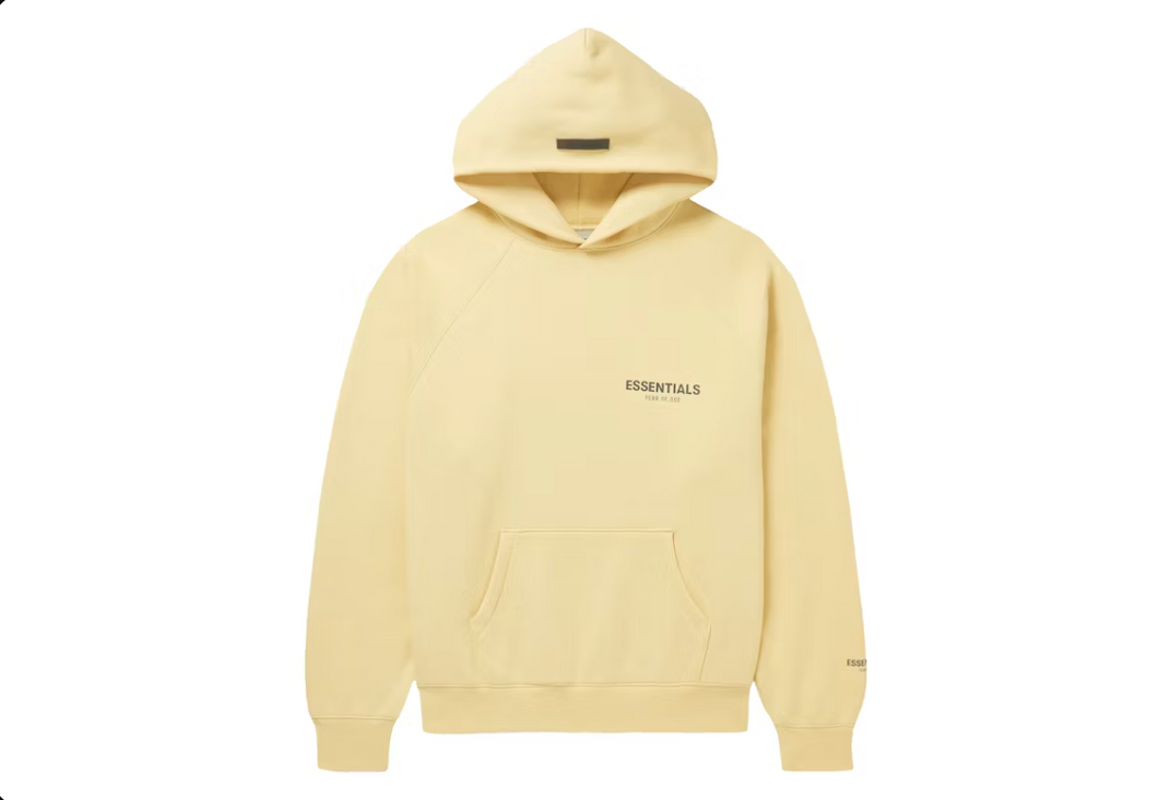 Fear of God Essentials Mr. Porter Exclusif Sweat à capuche en jersey de coton mélangé à imprimé logo/crème

