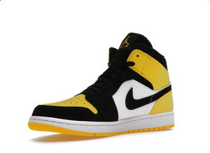 Jordan 1 Mid Jaune Bout Noir