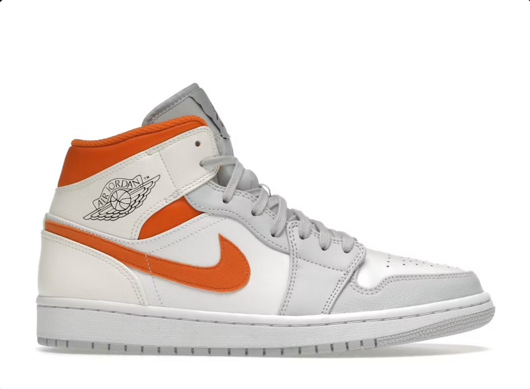 Jordan 1 Mid Starfish Pure Platinum