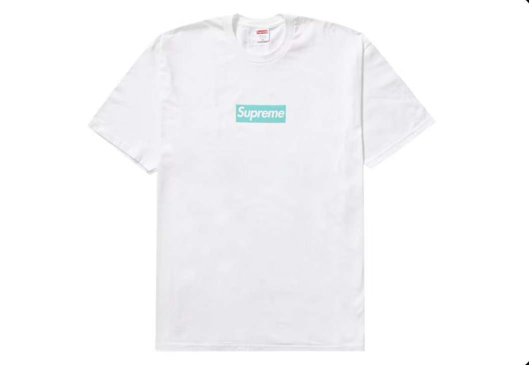 T-shirt Supreme Tiffany & Co. Box Logo Blanc