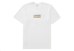 T-shirt blanc à logo encadré Supreme Burberry