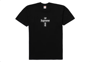 T-shirt Supreme Cross Box Logo Noir