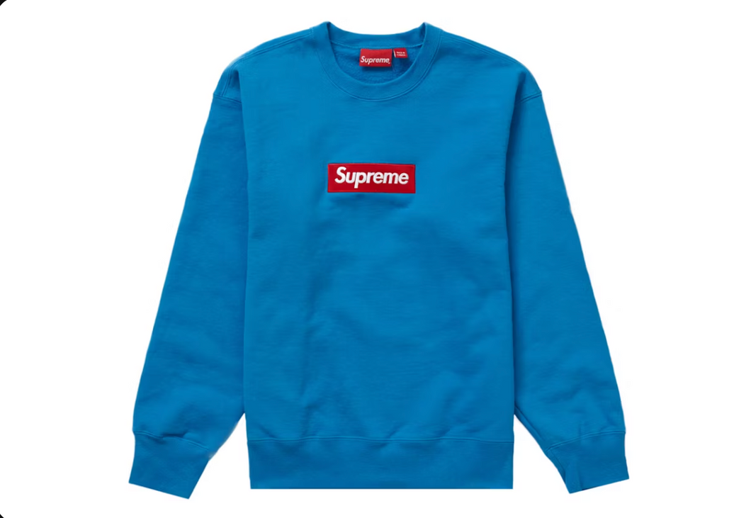 Sweat à capuche Supreme Box Logo (FW22) Bleu