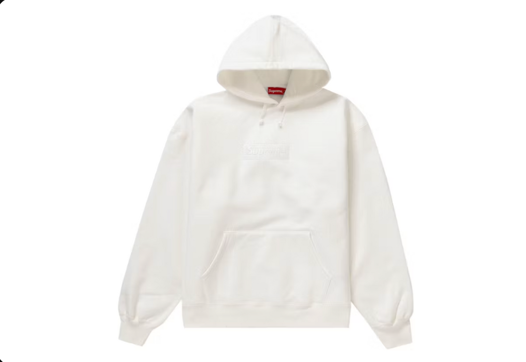 Sweat à capuche Supreme Box Logo (FW23) Blanc