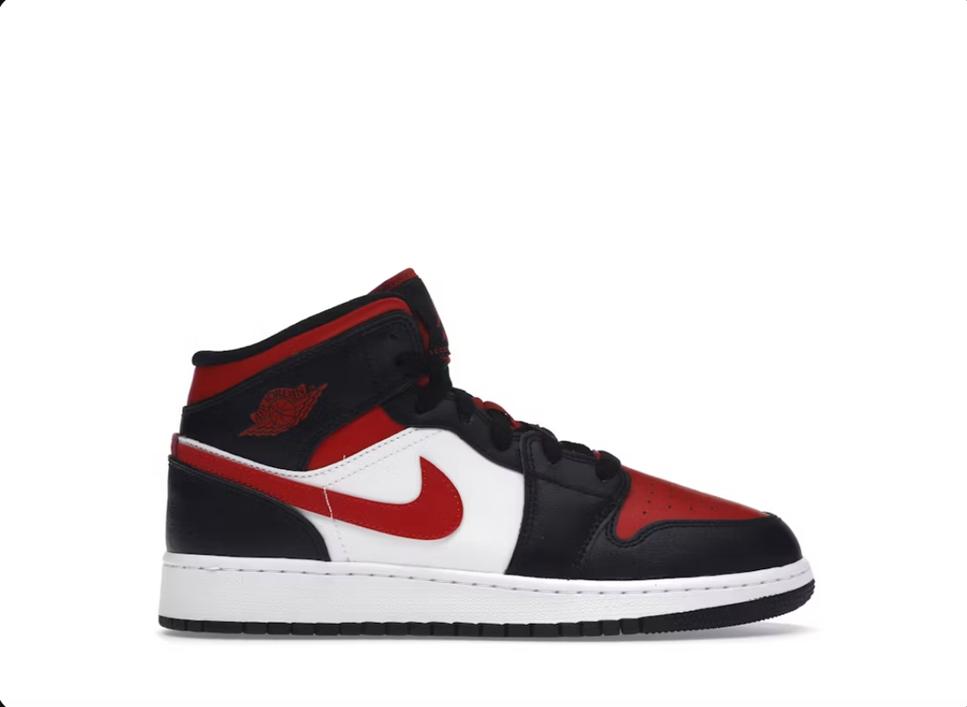 Air Jordan 1 Mid Black Fire Red