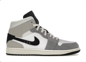 Jordan 1 Mid SE Craft Blanc Ciment Gris Noir