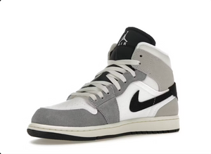 Jordan 1 Mid SE Craft Blanc Ciment Gris Noir