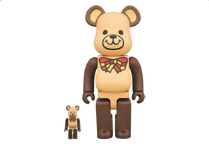 Coffret Bearbrick Franc-maçonnerie 100% et 400% Marron