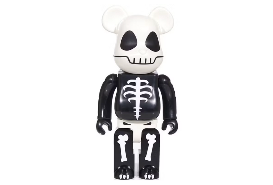 Crâne d'horreur Bearbrick 400 % noir/blanc