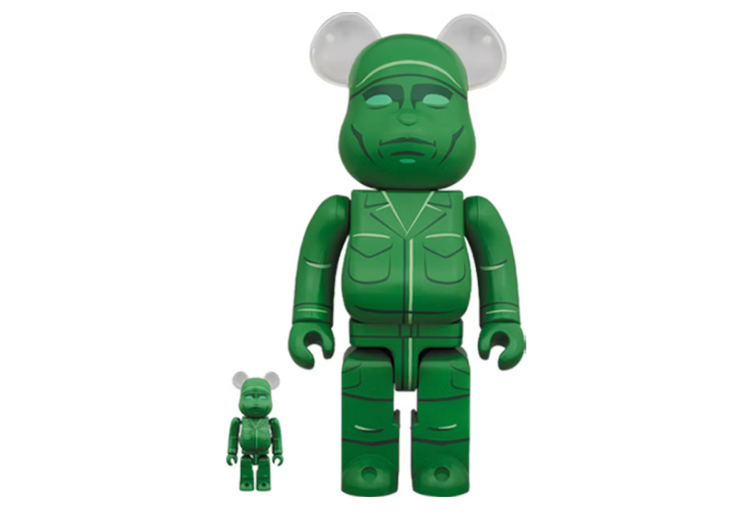 Coffret Bearbrick ARMY MEN 100% et 400% Vert