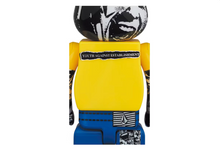 Charger l&#39;image dans la galerie, Ensemble Bearbrick x Volcom 30e anniversaire 100 % et 400 % Jaune/Bleu
