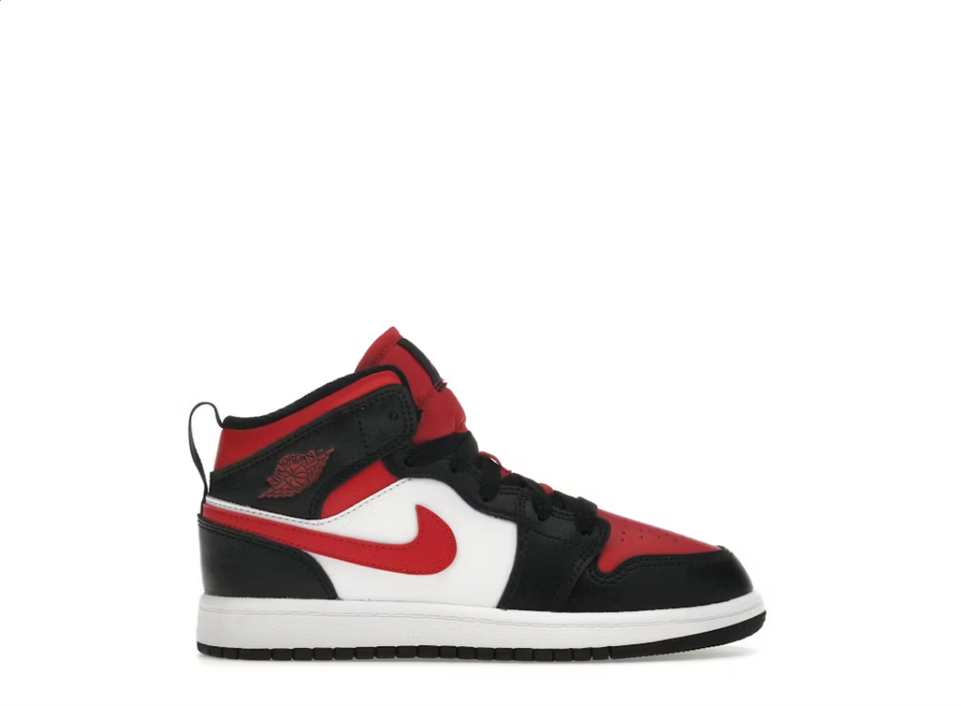 Jordan 1 Mid Noir Rouge Feu (PS)