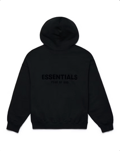 Sweat à capuche Fear of God Essentials automne-hiver 2022 coloris noir limousine